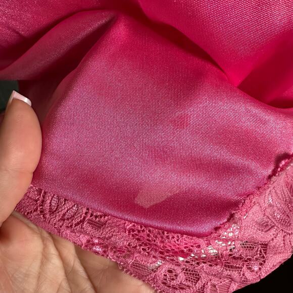 Y2k pink beaded lace tank top sz L - Picture 6 of 6